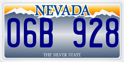 NV license plate 06B928