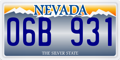 NV license plate 06B931