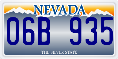 NV license plate 06B935