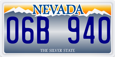 NV license plate 06B940