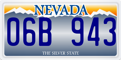 NV license plate 06B943