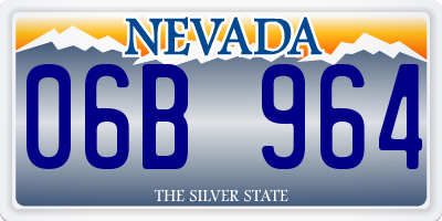 NV license plate 06B964