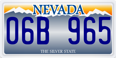 NV license plate 06B965