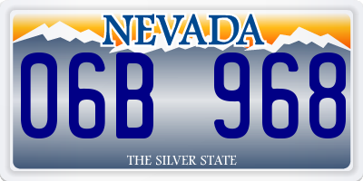 NV license plate 06B968