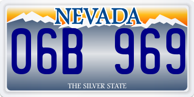 NV license plate 06B969