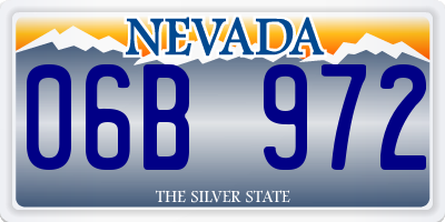 NV license plate 06B972