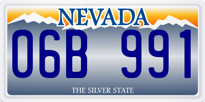 NV license plate 06B991