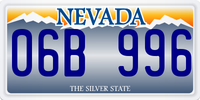 NV license plate 06B996