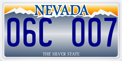 NV license plate 06C007