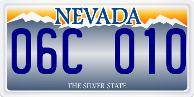 NV license plate 06C010