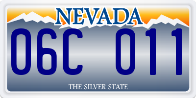 NV license plate 06C011