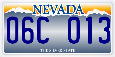 NV license plate 06C013