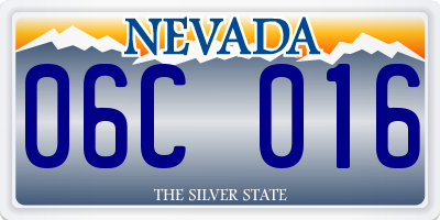 NV license plate 06C016