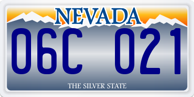NV license plate 06C021