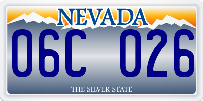 NV license plate 06C026