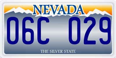 NV license plate 06C029