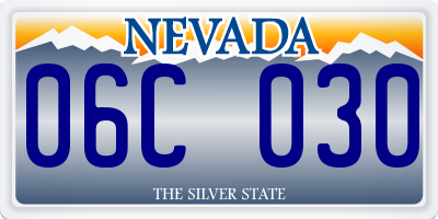 NV license plate 06C030