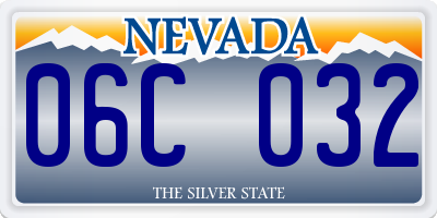 NV license plate 06C032