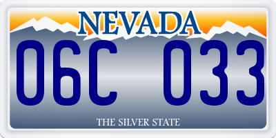 NV license plate 06C033