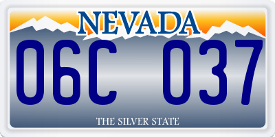 NV license plate 06C037