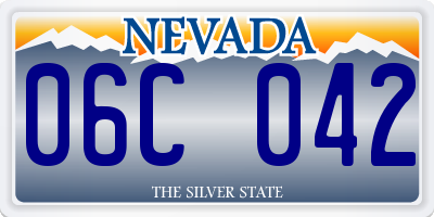 NV license plate 06C042