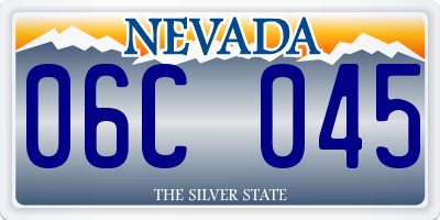 NV license plate 06C045