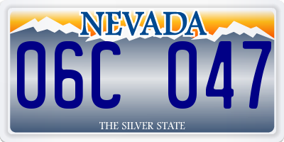 NV license plate 06C047