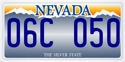 NV license plate 06C050