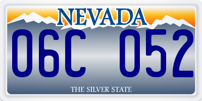 NV license plate 06C052