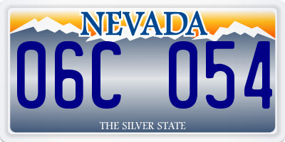 NV license plate 06C054