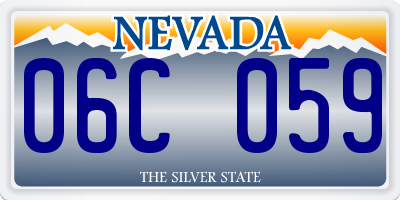 NV license plate 06C059