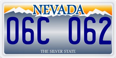 NV license plate 06C062