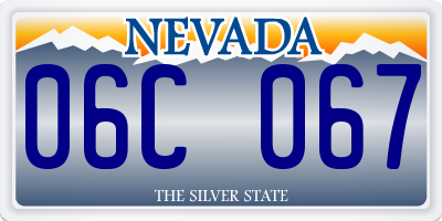 NV license plate 06C067