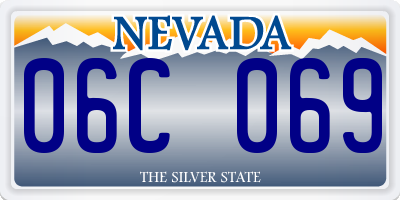 NV license plate 06C069