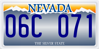 NV license plate 06C071