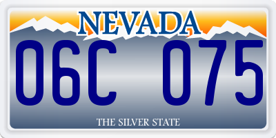 NV license plate 06C075