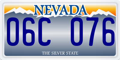 NV license plate 06C076