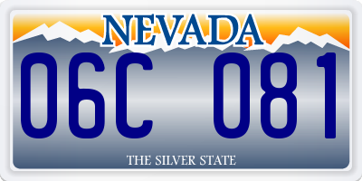 NV license plate 06C081