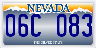 NV license plate 06C083