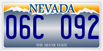 NV license plate 06C092