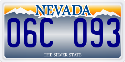 NV license plate 06C093