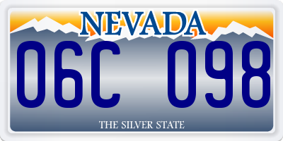 NV license plate 06C098
