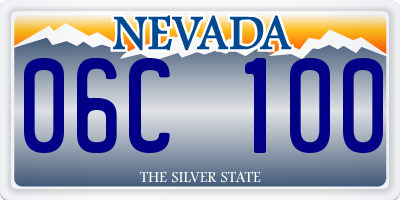 NV license plate 06C100