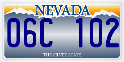 NV license plate 06C102