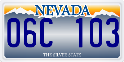NV license plate 06C103