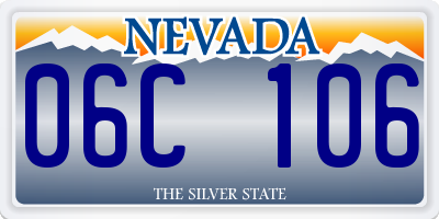 NV license plate 06C106