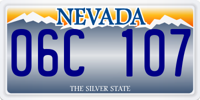 NV license plate 06C107