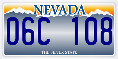 NV license plate 06C108