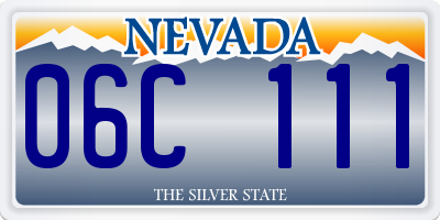 NV license plate 06C111