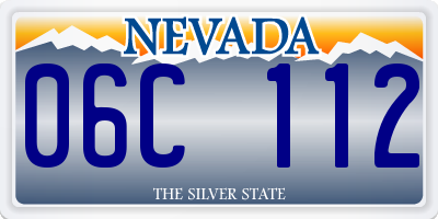 NV license plate 06C112